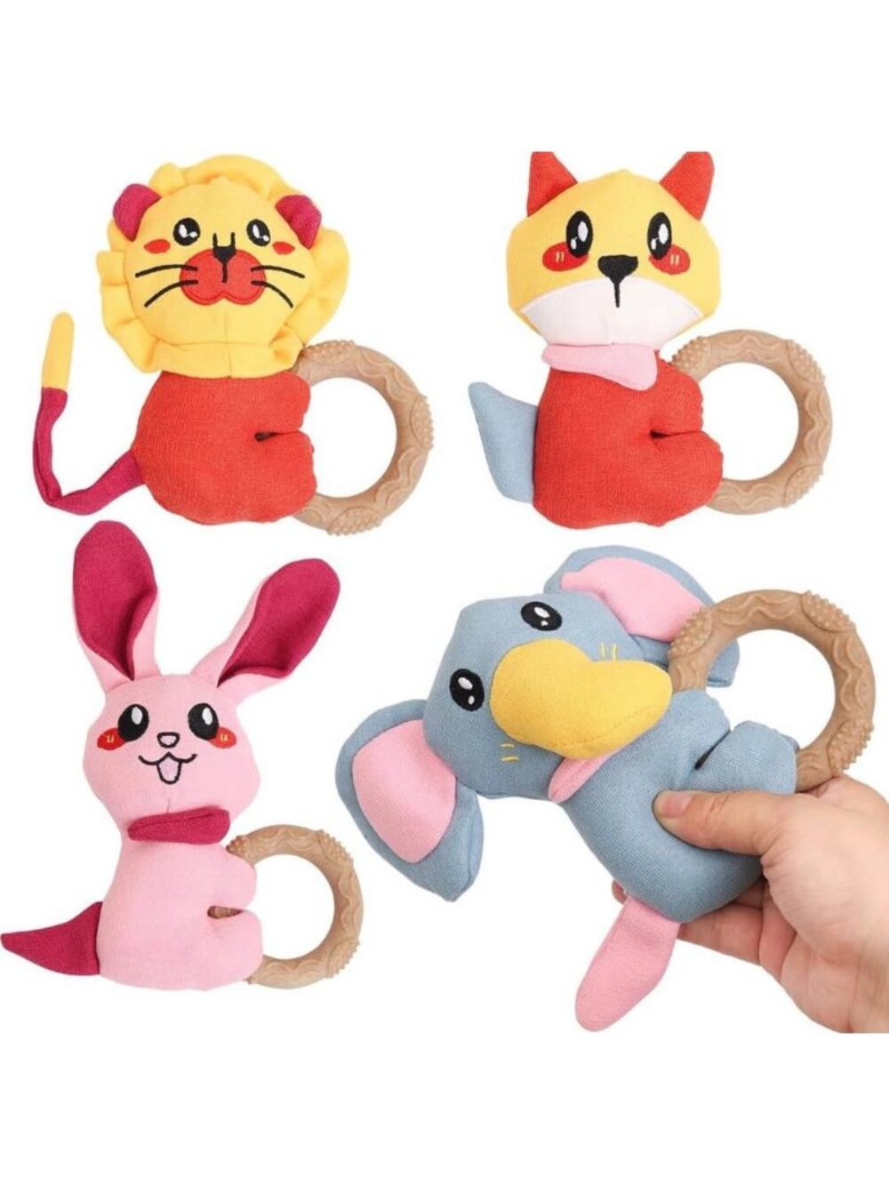 NEW 4-Pack Puppy Squeaky Teething Toys
